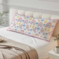 thumbnail image 4 of Rainbow Sunshine Body Pillow Cover 20 x 54 Inch Decorative Pillow Cover Rainy Cute Pink Border Lumbar Pillowcase Seasonal Rectangle Cushion Case for Couch Sofa Bed Living Room, 4 of 9