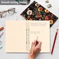 thumbnail image 4 of FORMRS 1-Subject Spiral Notebook 8" x 5" College Ruled 60 Refillable Sheet A5 Hard Cover, 2 Pack, Colorful Flower, 4 of 7