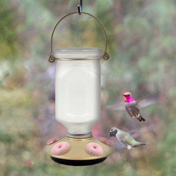 Perky-Pet Sun-Kissed Top-Fill Glass Hummingbird Feeder