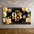thumbnail image 4 of Golden Theme Birthday Party Decoration Banner Decorative Design 93rd Celebration for Birthday Party Anniversary Indoor Decoration, 4 of 9