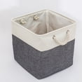 thumbnail image 3 of Storage Tote Basket,Fabric Storage Bins with Cream Liner and Handles Collapsible Storage Boxes for Closet Decorative Baskets for Shelf,13X13X12.5inch,1PC, 3 of 6