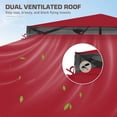 thumbnail image 5 of EAGLE PEAK 13 x 13 ft Pop-Up Gazebo Tent Instant w/ Mosquito Netting，Outdoor Gazebo Canopy Easy Set-up Folding Shelter (Red), 5 of 10