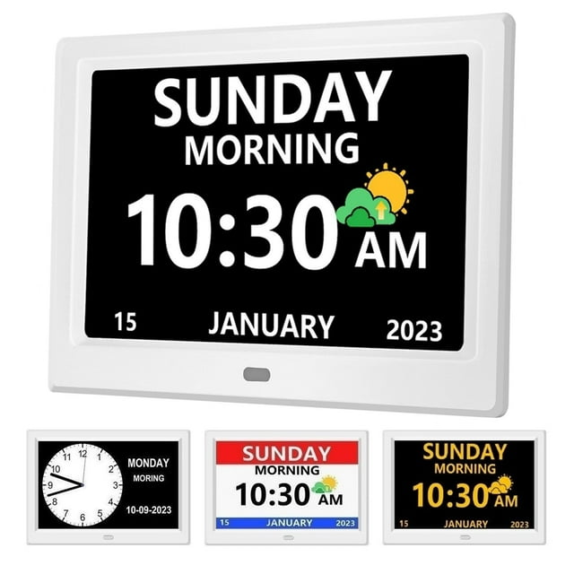 Reloj digital MRCHYDZ de 10 pulgadas con día y fecha para personas mayores