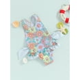 thumbnail image 3 of Suealasg Little Girls Romper Swimwear Sleeveless Floral Print One Piece Swimsuit 1T 2T 3T 4T 5T 6T Kids Girls Summer Bathing Suit Beachwear, 3 of 9