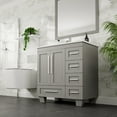 thumbnail image 2 of Eviva Loon 30"W x 22"D Gray Bathroom Vanity with White Carrara Quartz Vanity Top and Rectangular Undermount Sink, 2 of 8