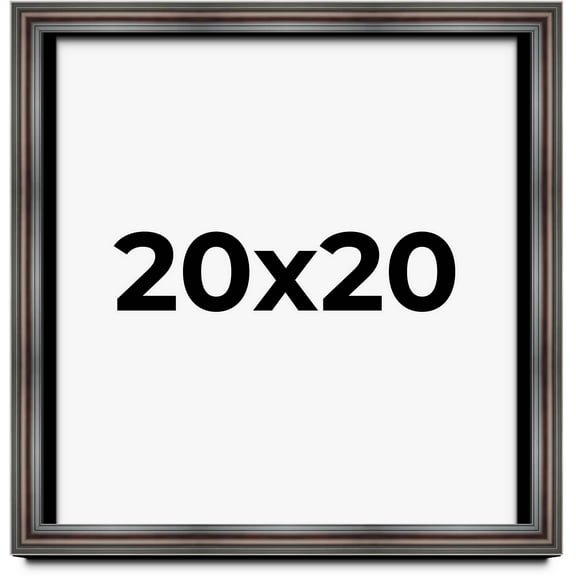 20x20 Shadow Box Frame Brown Cherry | 2.625 Inches Deep Pine Wood Traditional Shadowbox Display