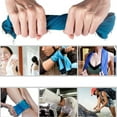 thumbnail image 3 of NUZYZ Summer Solid Color Mesh Cooling Towel Sports Running Jogging Outdoor Gym Cooler Light Blue, 3 of 8