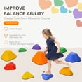 thumbnail image 4 of Qaba 11PCs Stepping Stones Kids, Non-Slip Stackable Balance Stepping Stone, 4 of 10