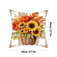 thumbnail image 3 of 2024 Halloween Decorations,Fall Throw Pillow Covers, Pumpkin Sunflower Leaves Autumn Season Farmhouse Decorative Pillow Cases for Sofa Bed Couch Harvest Thanksgiving Day Outdoor Home Decor, 3 of 6