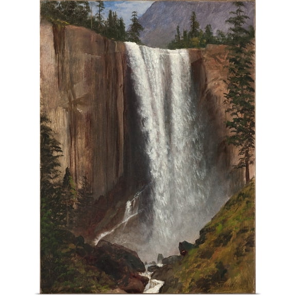 Great BIG Canvas | Rolled Albert Bierstadt Poster Print entitled Vernal Falls, 1863