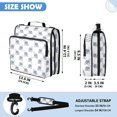 thumbnail image 3 of Zipper Binder with Shoulder Strap 2 inch 3 Ring Waterproof File Folder Organizer Bag 500 Sheet Cartoon Turtle Pattern, 3 of 8