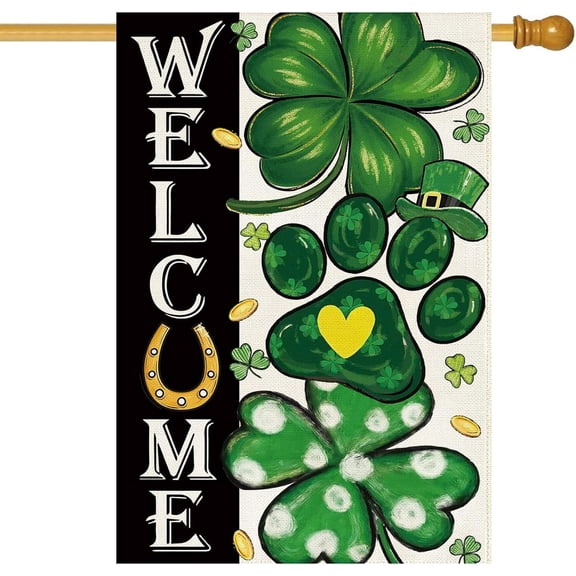 SM-XLHN Spring Summer House Flag, Daisy Yellow Pink Flowers Floral Large Yard Flag for Outside Double Sided Burlap Outdoor Porch Decor 28 x 40 Inch