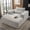 Gray, variant on SEENYOO 112.99" Cloud Couch, L Shaped Sectional Sofa, Plush Corduroy Modular Deep Seat, Upholstered with Right Facing Chaise, No Assembly, for Living Room Bedroom, Gray