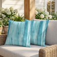 thumbnail image 3 of 16x16 Pillow Covers Set of 2, Teal Blue Ombre Square Throw Pillow Covers for Couch/Sofa/Living Room, Modern Abstract Art Oil Painting Decorative Soft Pillowcases for Couch Throw Pillows, 3 of 9