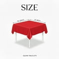 thumbnail image 4 of AK TRADING CO. 54" x 54" Polyester Square Tablecloth - Perfect for Any Occasion Like Parties, Wedding, Buffet Decoration, Indoor & Outdoor Use (RED), 4 of 21