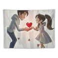 thumbnail image 5 of Orinice Romantic Love Tapestry Wall Hanging Unique Style Graphic Tapestries Home Wall Decor Art for Living Room Bedroom Apartment Farmhouse Dorm 40x30inch, 5 of 6