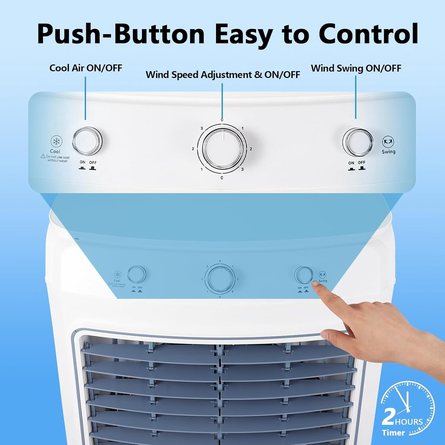 IdealHouse 6000 CFM Evaporative Air Cooler, 15.8 Gallon Swamp Cooler with 120°Oscillation, 3 Speeds and Modes, 3-In-1 Swamp Cooler Air Conditioner, Portable Air Cooler Fan for Indoor Garage