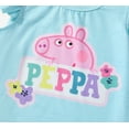 thumbnail image 4 of Peppa Pig Girls Graphic Tee Blue Cute Ruffle Flutter Sleeve Tops T-shirts for Toddlers Kids, 4 of 7