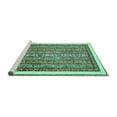 thumbnail image 2 of Ahgly Company Machine Washable Indoor Rectangle Abstract Turquoise Blue Modern Area Rugs, 3' x 5', 2 of 4
