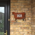 thumbnail image 5 of Designocracy MA98140-18 18 in. Cow Wooden Custom House Number Sign Decor, 5 of 6