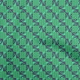thumbnail image 1 of oneOoneCottonSilkGreenFabricTribalQuiltingSuppliesPrintSewingFabricByTheYard42InchWide, 1 of 4