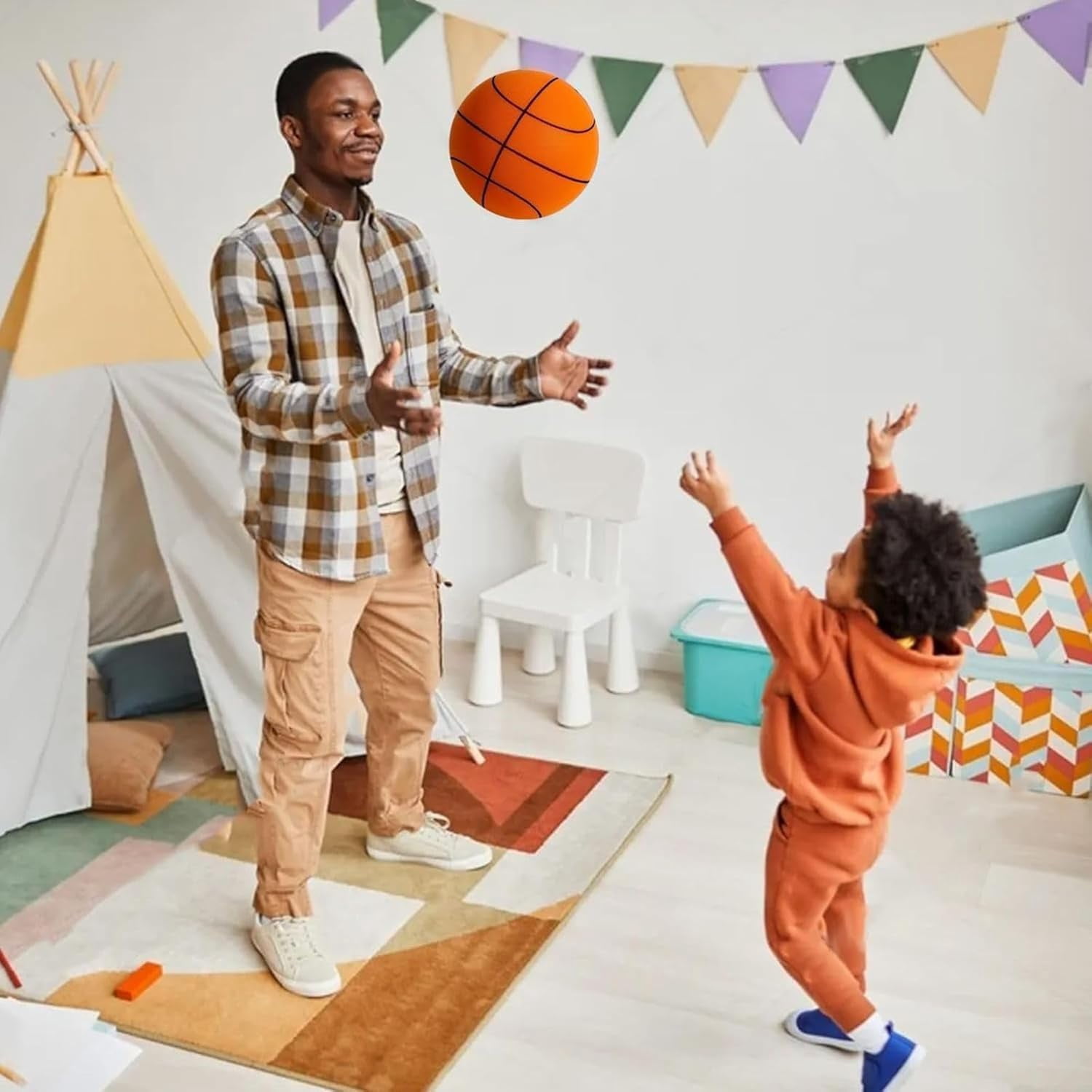 Silent Basketball, NOGIS Quiet Basketball Dribbling Indoor, The Handleshh Silent Basketball, Hushhandle Silent Foam Basketball, Indoor Training Foam Ball No Noise No Sound Basketball