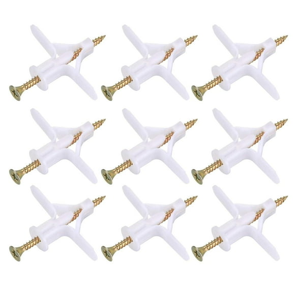 100 Pieces Plasterboard Fasteners (50 Anchors, 50 Screws), Drywall Anchors And Screws, Anchors Anchors And Screws For Hollow Drywall Wall Fasteners