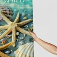 thumbnail image 3 of Chilfamy  Starfish and Seashells Shower Curtain Nautical Bathroom Coastal Shower Curtain Vintage Retro Sea Ocean Beach Bathroom Decor Shower Curtain with Hooks Waterproof Fabric White, 3 of 7