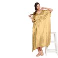 thumbnail image 2 of Gypsie Blu Satin Silk Kaftan for Women Sleepwear Maxi Dress Adjustable Nightgown Plus Size Kimono Sleeve Ladies Caftan Online, 2 of 7