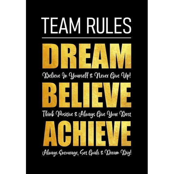 Thank You Gifts for Employees Team Rules - Dream - Believe - Achieve: Motivational Company Gifts for Employees - Coworkers - Office Staff Members Insp, Book 2, (Paperback)