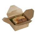 thumbnail image 2 of Bio Tek 30 oz Rectangle Kraft Paper #1 Bio Box Take Out Container - 5" x 4" x 2 1/2" - 50 count box, 2 of 10