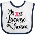 thumbnail image 3 of Inktastic My 1st Lacrosse Season Girls Baby Bib, 3 of 4