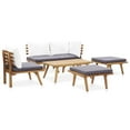 thumbnail image 3 of vidaXL 6 Piece Patio Lounge Set Solid Wood Acacia, 3 of 12