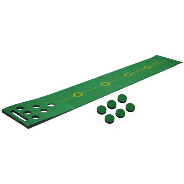 Putting Green de interior 6 hoyos Unidireccional 12 hoyos Interés bidireccional Manta de práctica de golf plegable para empujar para amantes del golf Entusiastas 6 hoyos Unidireccional Noticed OD008003-01B