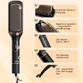 thumbnail image 2 of Cepillo alisador de pelo Nicebay con ajuste de temperatura giratorio, 6 configuraciones de temperatura, apagado automático, pantalla LED, cuidado capilar eficaz para mujeres, superficie de calentamien, 2 of 5