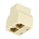 thumbnail image 1 of sweethay Adaptador divisor 2 en 1 8P8C Cable Ethernet hembra Conectores de Internet de plástico Interfaz de acoplador doble para el hogar Cables de computadora, 1 of 6