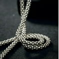 thumbnail image 2 of QQTDFG 925 Sterling Silver Men's Popcorn Chain Necklace A2422-3mm-24" - 60cm, 2 of 9