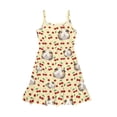 thumbnail image 4 of Uourmeti Capybara Summer Dresses for Girls 3-14 Cute Spaghetti Strap Swing Sundress Loose Cartoon Clothes Cute Kids A-Line Tiered Dresses for Party School, 4 of 6