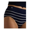 thumbnail image 2 of Lauren Ralph Lauren Seamless Striped Jersey High-Rise Brief Underwear, 4L0094 - Navy, Size X-Small, 2 of 5