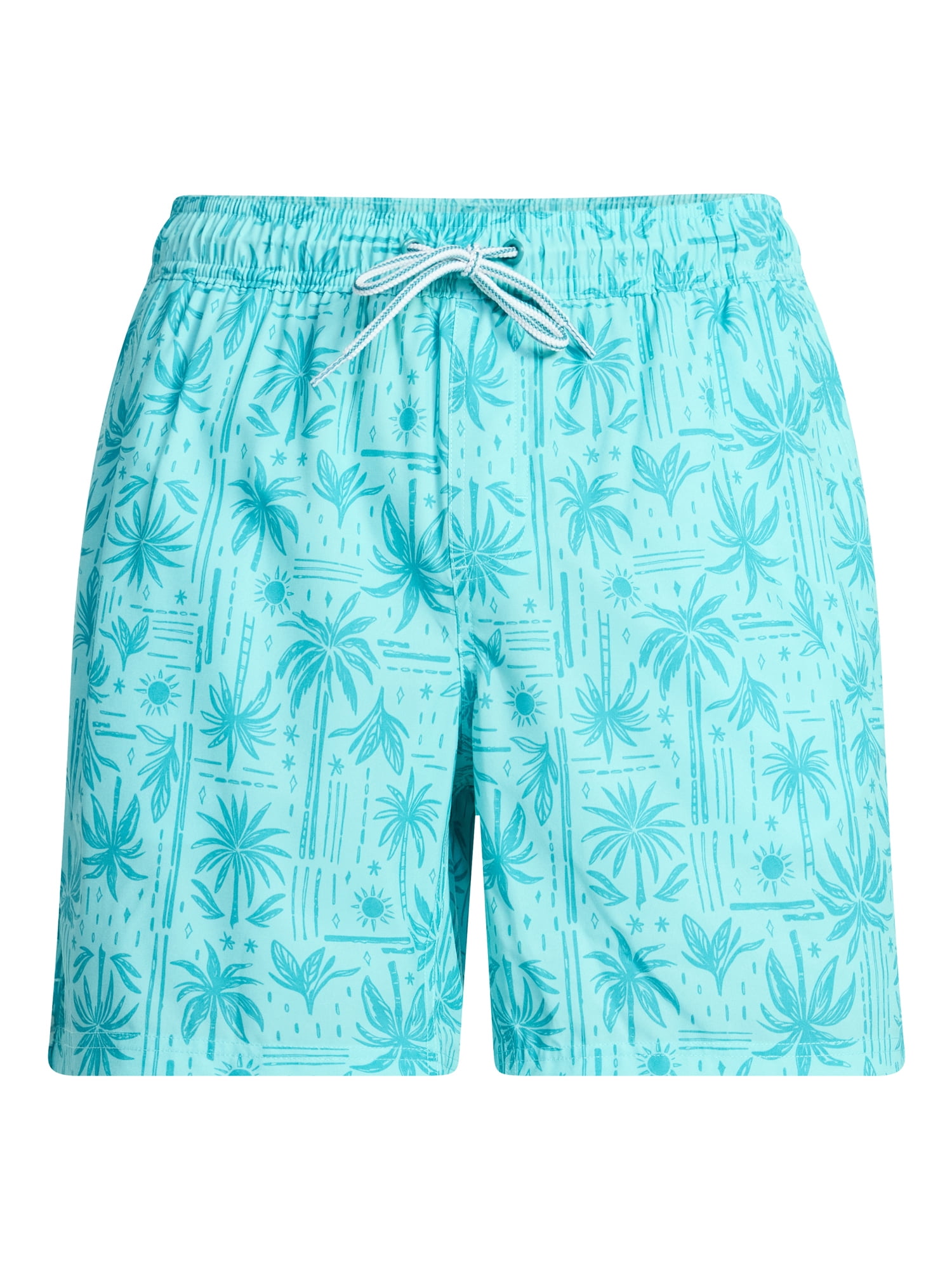 George Men's and Big Men's Performance Lined Swim Trunks, 5" Inseam, Sizes S-3XL