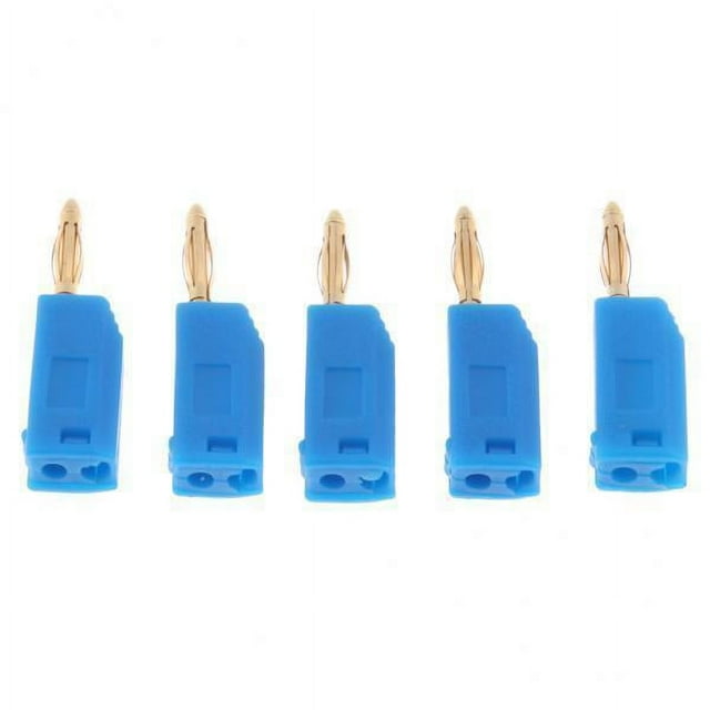 Paquete de 5 conectores tipo banana Strade Fareast Limited 2 mm color azul