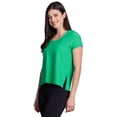 thumbnail image 4 of RBX Active Women's Short Sleeve Shadow Stripe Mesh Workout Tee, 4 of 4