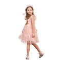 thumbnail image 5 of LYMAYTER Kids Toddler Girls Ruffle Princess Dresses Summer Casual Tulle Skirt 3-8T, 5 of 9