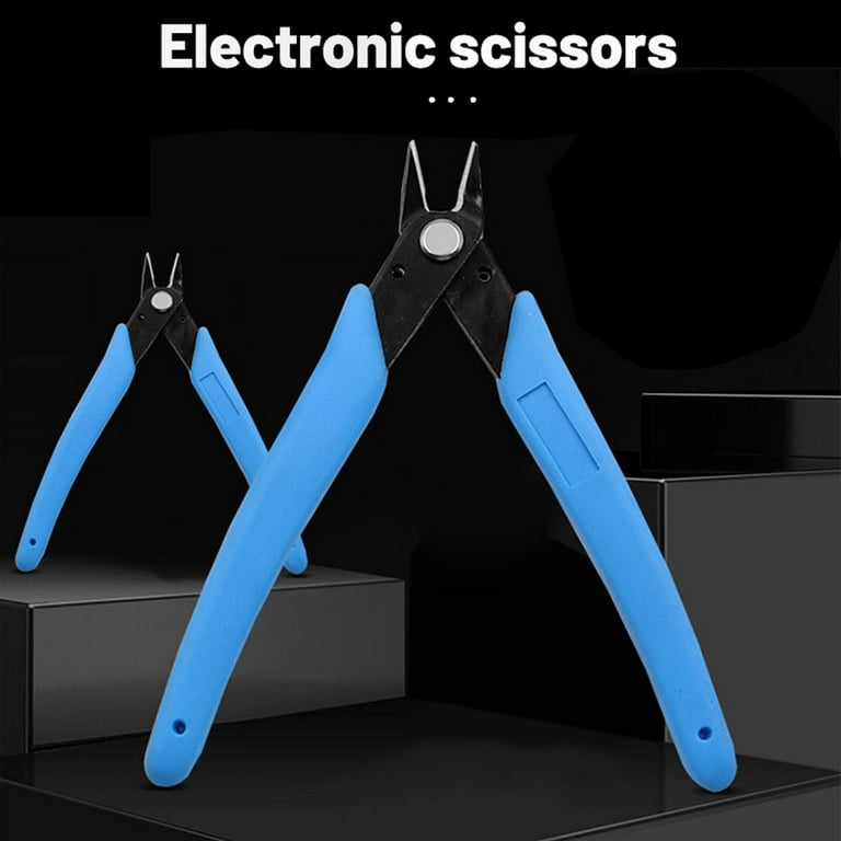 Precision Diagonal Side Cutter Wire Cutting Nippers, Wire Cutters Model 170  Blue 
