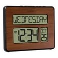 thumbnail image 2 of La Crosse Technology Atomic Calendar Backlight Digital Clock with Large Digits, Walnut, 513-1419BL-WA, 2 of 8