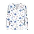 thumbnail image 6 of Uootdi Plaid Print Long Sleeve Shirts for Women V Neck Polka Dot T-Shirts Gift Casual Loose Fit Color Block Classic Fall Tunic, 6 of 7