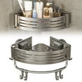 thumbnail image 1 of Shower Caddy Suction Cup Bathroom Organizer Shelf Rack Heavy Duty Corner Storage With Portable Hooks For Bath Dorm No Drilling Removable, 1 of 6