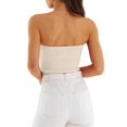 thumbnail image 5 of Womens Tube Tops Summer Outfits Beach Vacation Clothes Sweaters Strapless Sleeveless Tank Tops Color L, 5 of 9