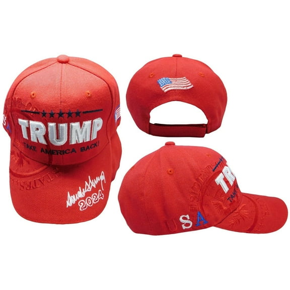 Trump 2024 Take America Back Embroidered RED Baseball Cap