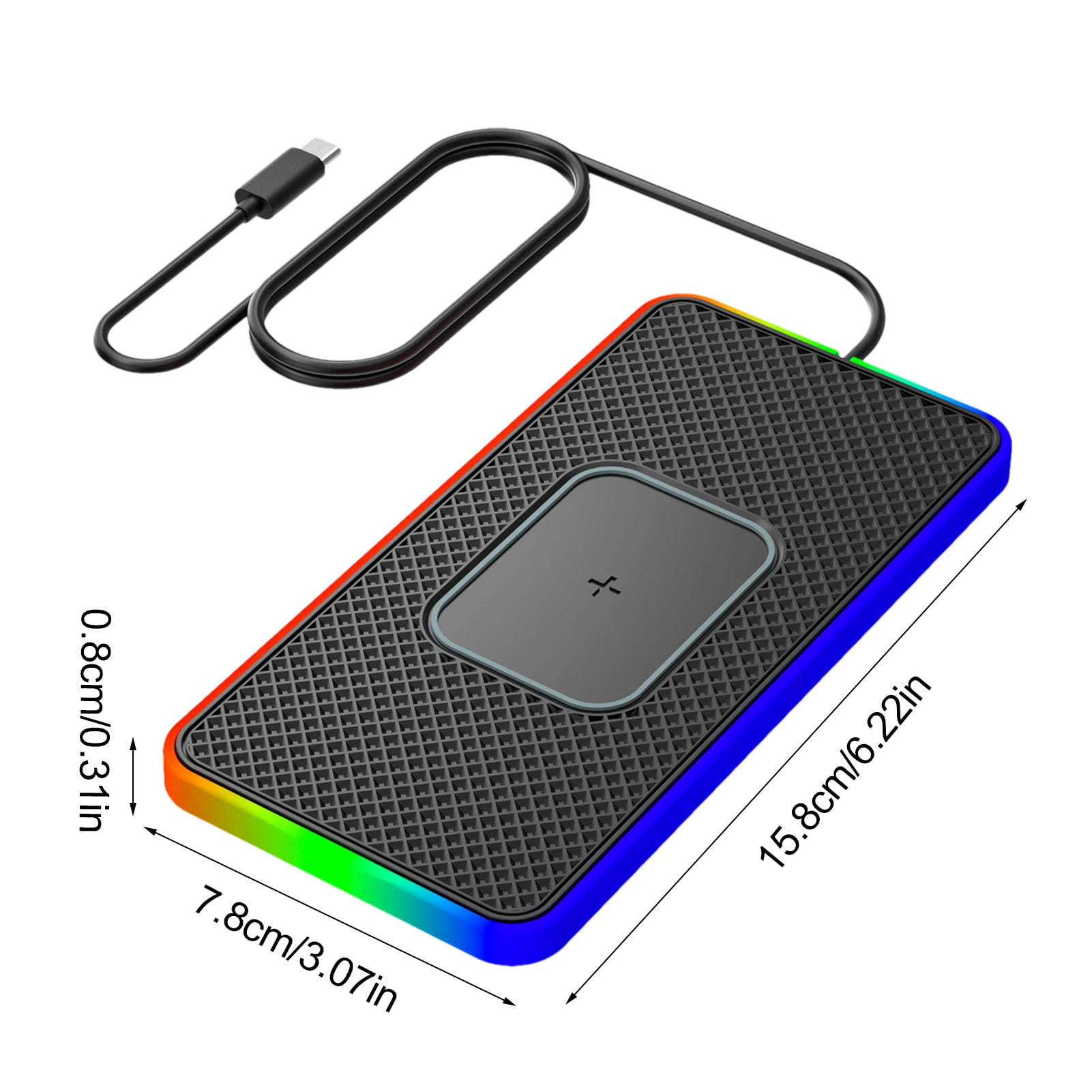 AITOCO Wireless Charging Pad for Car, Non Slip, Fastcharger 15W, QI Car Charger, 1 Pack